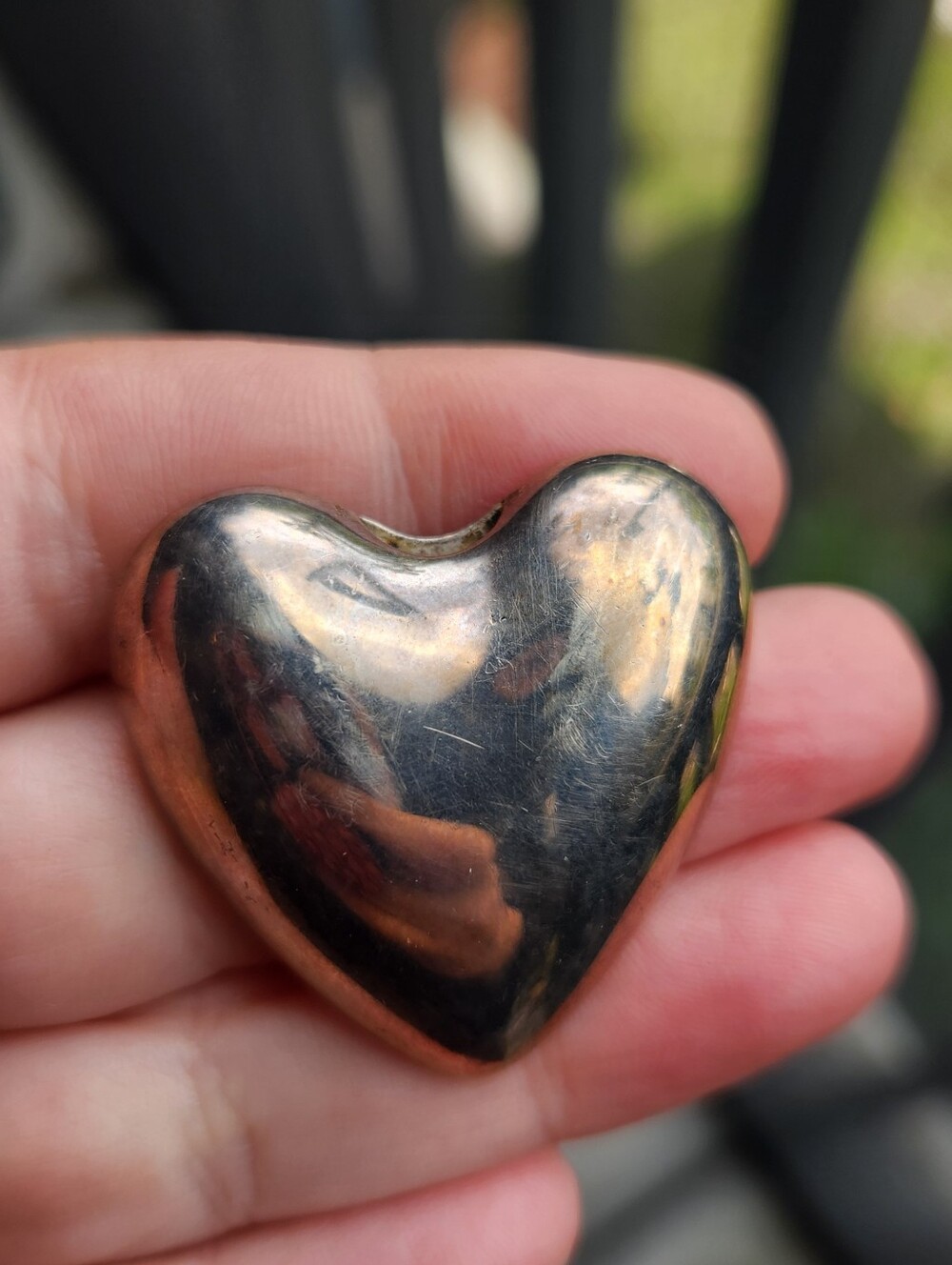 Handmade Sterling Silver 925 Vintage Reed & Barton Heart Pin Brooch Vase